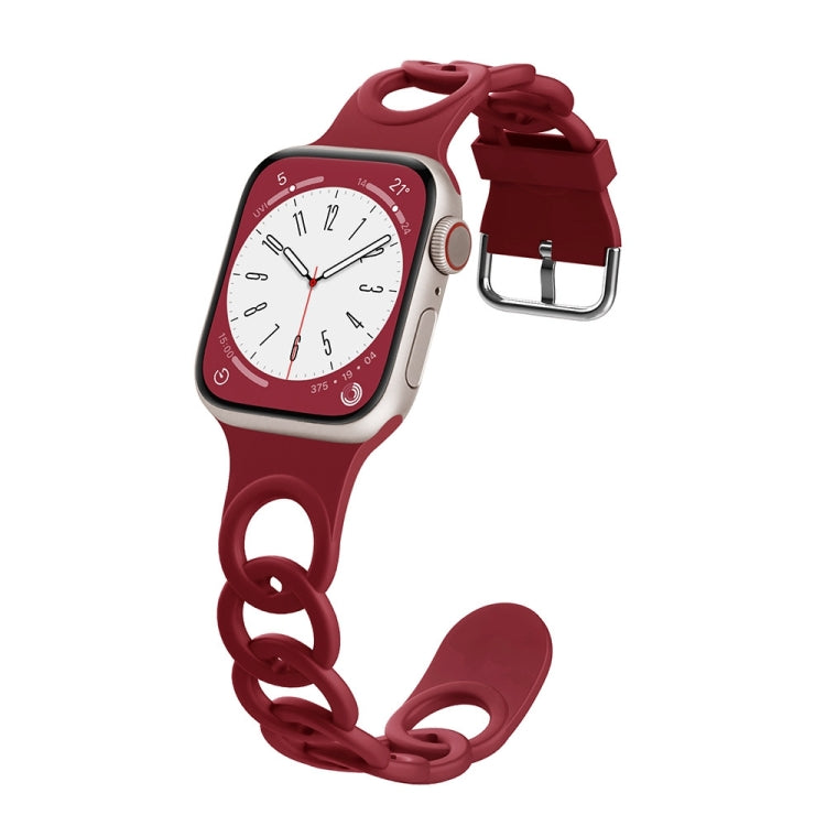 For Apple Watch SE 44mm Donut Hollow Silicone Watch Band