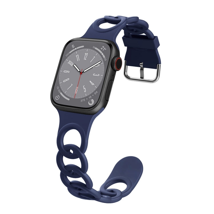For Apple Watch SE 44mm Donut Hollow Silicone Watch Band
