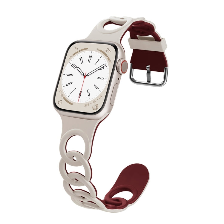 For Apple Watch SE 44mm Donut Hollow Silicone Watch Band