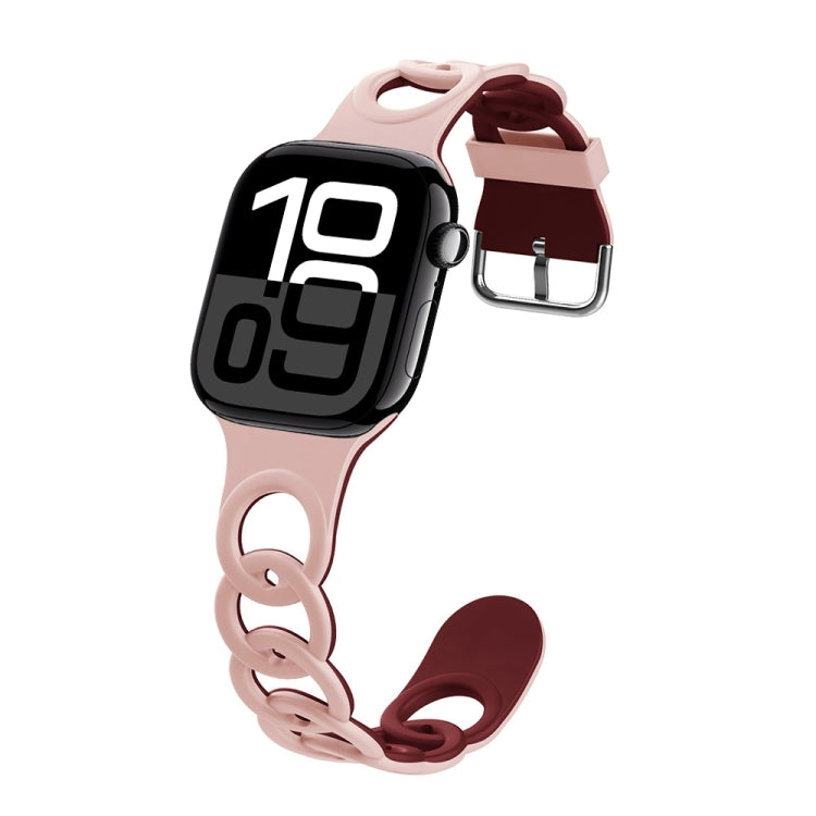 For Apple Watch Series 10 46mm Donut Hollow Silicone Watch Band