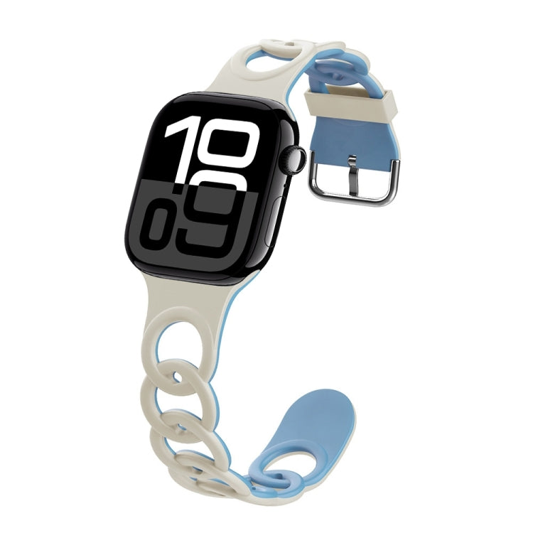 For Apple Watch Series 10 46mm Donut Hollow Silicone Watch Band