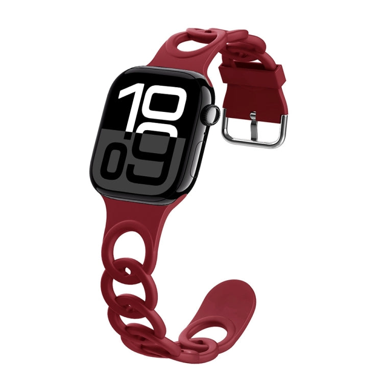 For Apple Watch Series 10 46mm Donut Hollow Silicone Watch Band