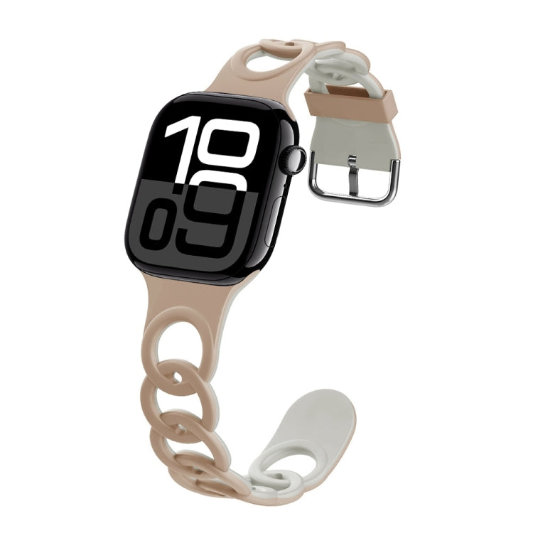 For Apple Watch Series 10 46mm Donut Hollow Silicone Watch Band