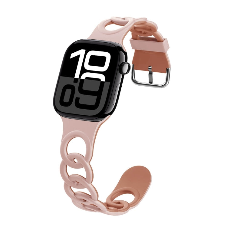 For Apple Watch Series 10 46mm Donut Hollow Silicone Watch Band