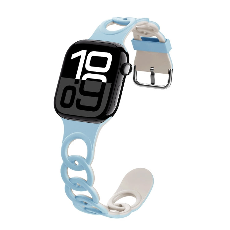 For Apple Watch Series 10 46mm Donut Hollow Silicone Watch Band