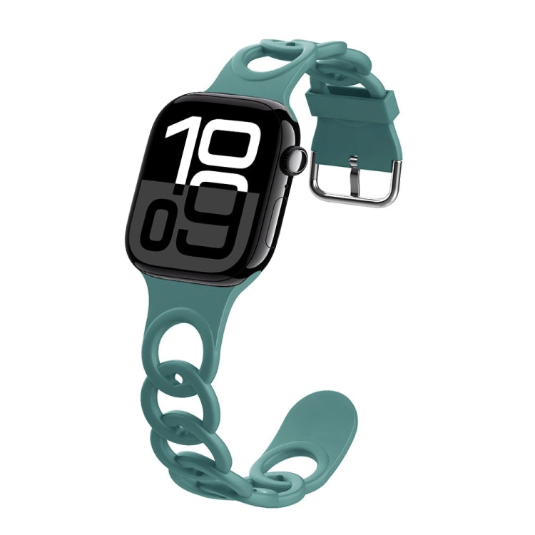 For Apple Watch Series 10 46mm Donut Hollow Silicone Watch Band