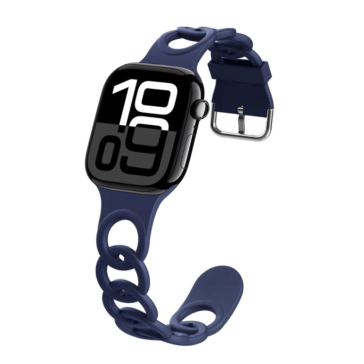 For Apple Watch Series 10 46mm Donut Hollow Silicone Watch Band