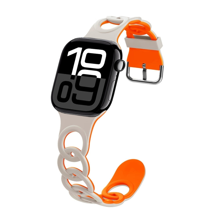 For Apple Watch Series 10 46mm Donut Hollow Silicone Watch Band