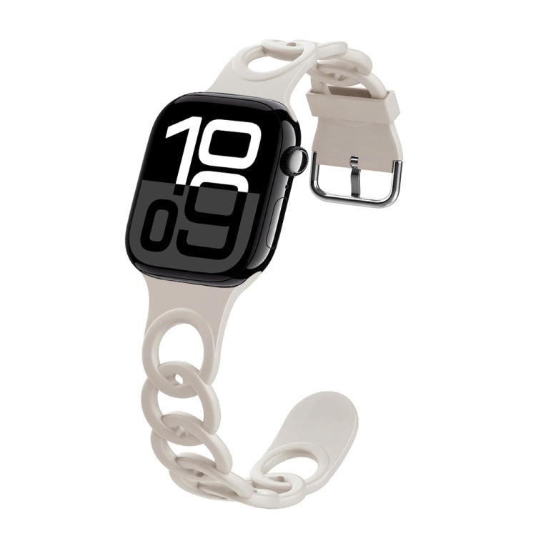 For Apple Watch Series 10 46mm Donut Hollow Silicone Watch Band
