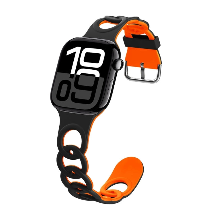 For Apple Watch Series 10 42mm Donut Hollow Silicone Watch Band