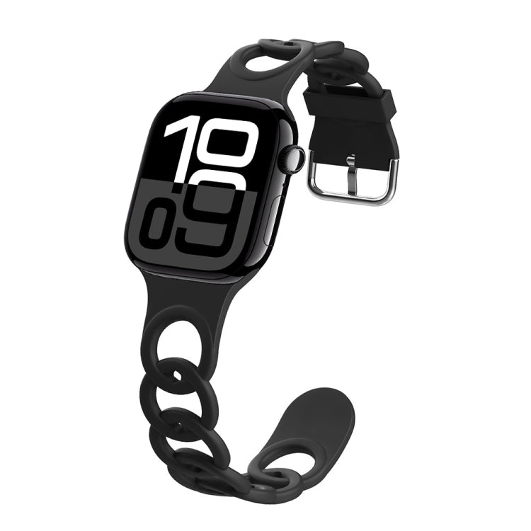For Apple Watch Series 10 42mm Donut Hollow Silicone Watch Band
