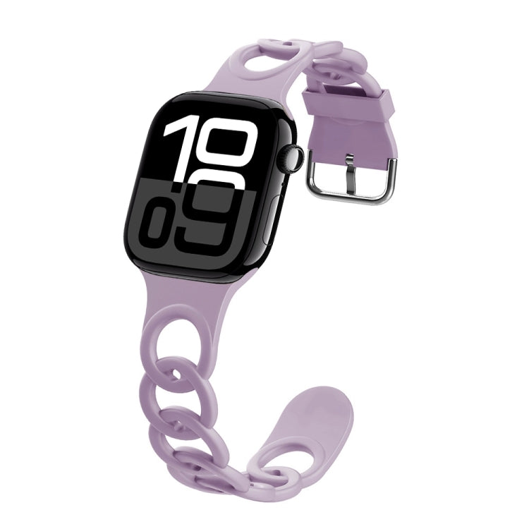 For Apple Watch Series 10 42mm Donut Hollow Silicone Watch Band