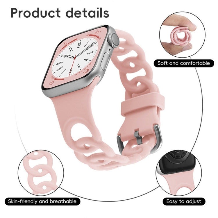 For Apple Watch Series 8 41mm Donut Hollow Silicone Watch Band