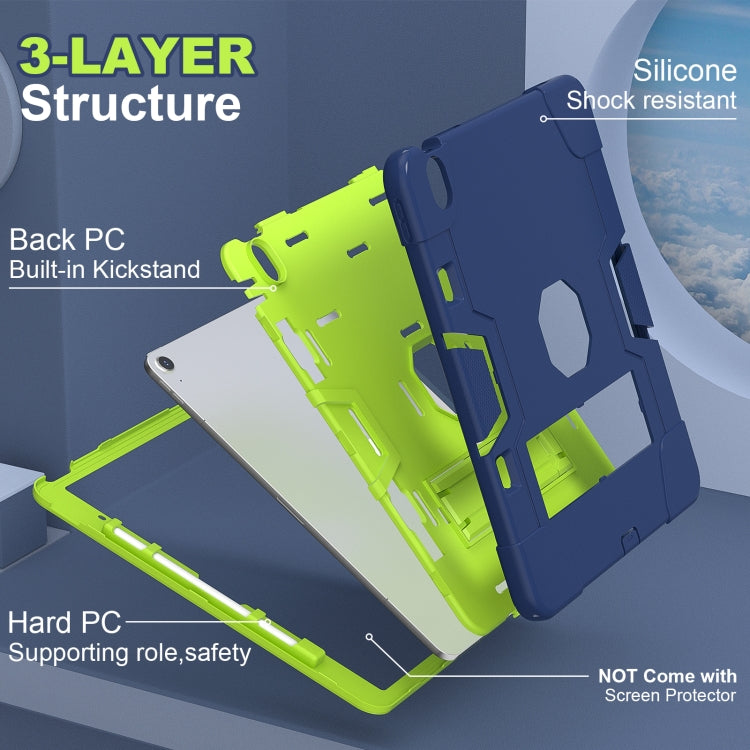 For iPad Air 13 2026 / 2025 / 2024 Contrast Color Silicone Acrylic PC Tablet Case with Holder