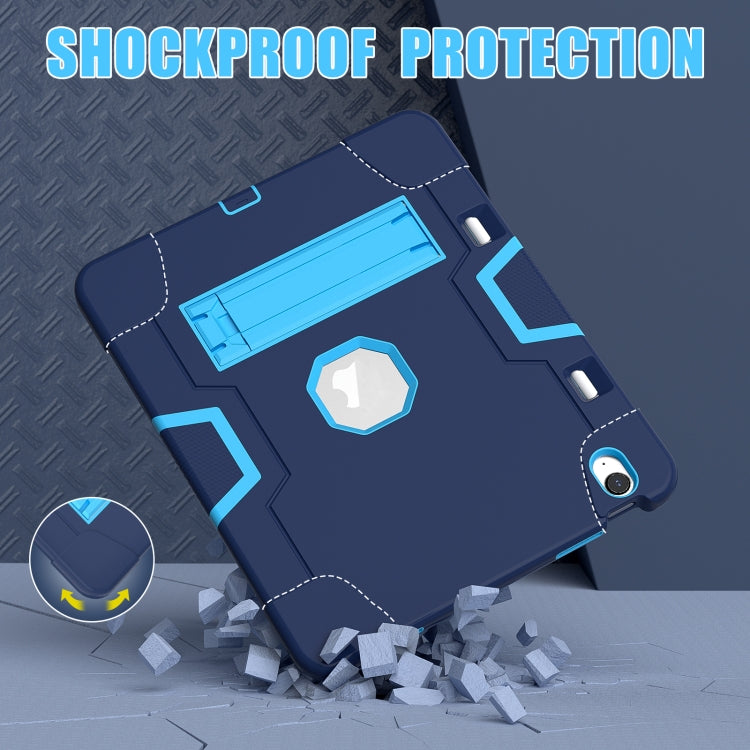 For iPad Air 13 2026 / 2025 / 2024 Contrast Color Silicone Acrylic PC Tablet Case with Holder