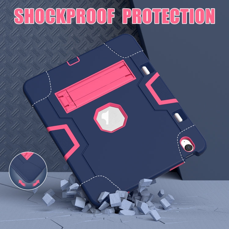 For iPad Air 13 2026 / 2025 / 2024 Contrast Color Silicone Acrylic PC Tablet Case with Holder