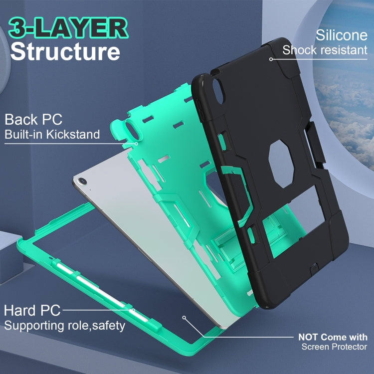 For iPad Air 13 2026 / 2025 / 2024 Contrast Color Silicone Acrylic PC Tablet Case with Holder