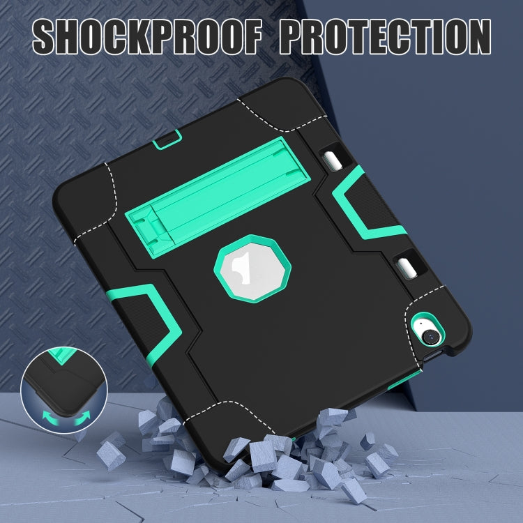 For iPad Air 13 2026 / 2025 / 2024 Contrast Color Silicone Acrylic PC Tablet Case with Holder