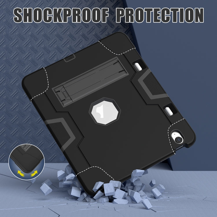 For iPad Air 13 2026 / 2025 / 2024 Contrast Color Silicone Acrylic PC Tablet Case with Holder