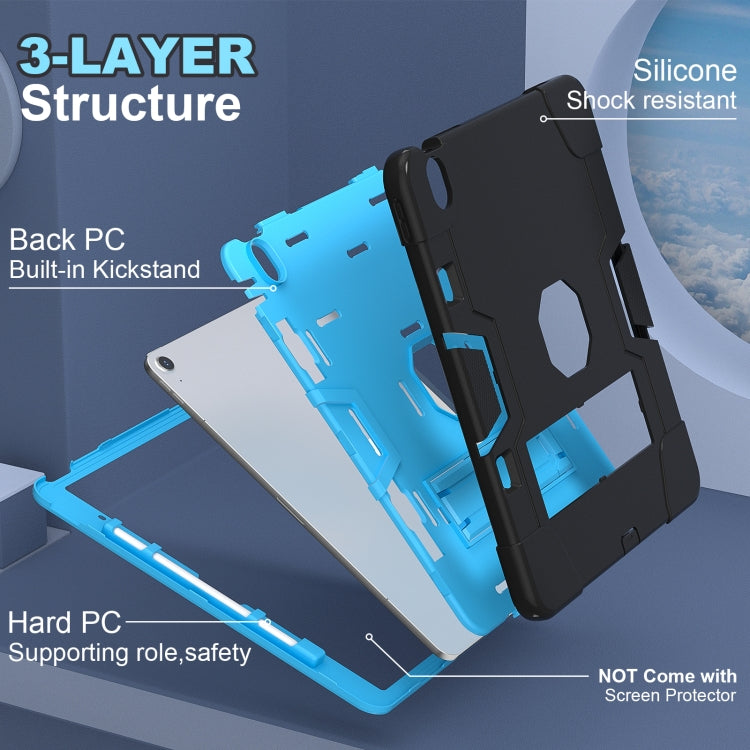 For iPad Air 13 2026 / 2025 / 2024 Contrast Color Silicone Acrylic PC Tablet Case with Holder