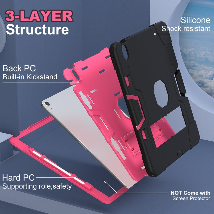For iPad Air 13 2026 / 2025 / 2024 Contrast Color Silicone Acrylic PC Tablet Case with Holder