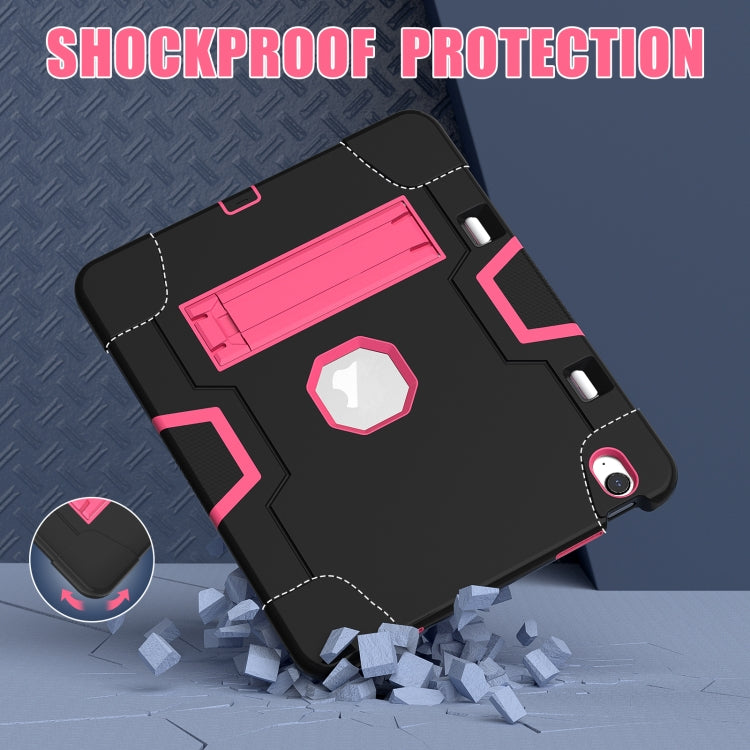 For iPad Air 13 2026 / 2025 / 2024 Contrast Color Silicone Acrylic PC Tablet Case with Holder