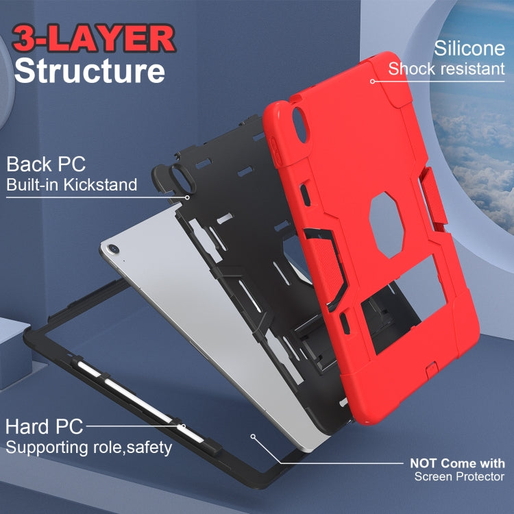 For iPad Air 13 2026 / 2025 / 2024 Contrast Color Silicone Acrylic PC Tablet Case with Holder