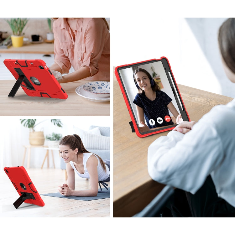 For iPad Air 13 2026 / 2025 / 2024 Contrast Color Silicone Acrylic PC Tablet Case with Holder