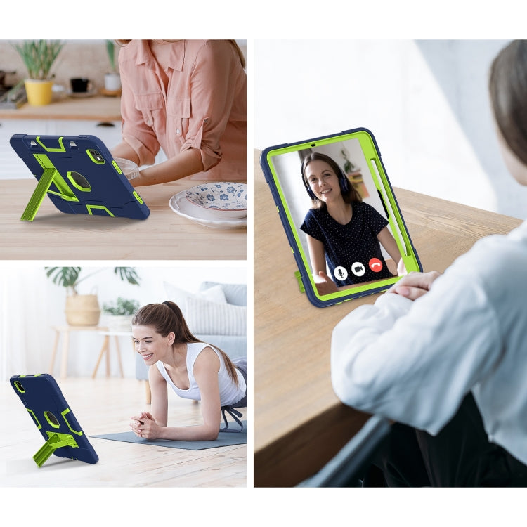 For iPad Pro 13 2025 / 2024 Contrast Color Silicone Acrylic PC Tablet Case with Holder