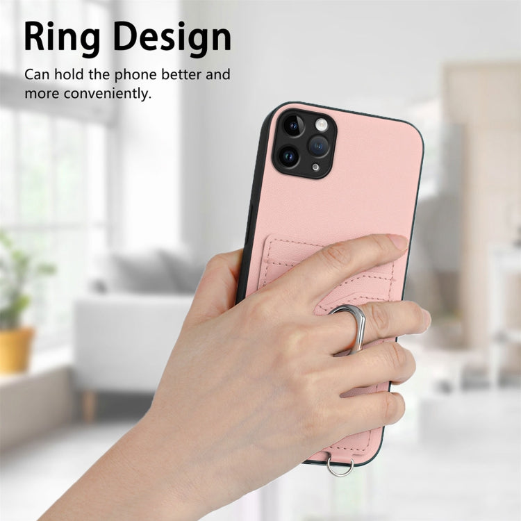 For iPhone 11 Pro Max R20 Crossbody Rope Ring Card Holder Phone Case
