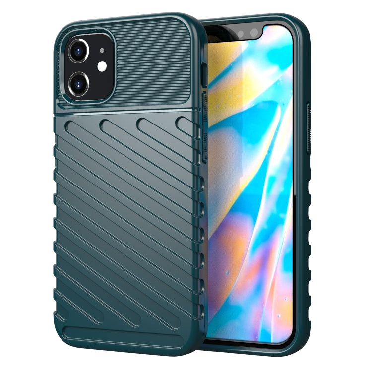 For iPhone 12 mini Thunderbolt Shockproof TPU Soft Case(Green)