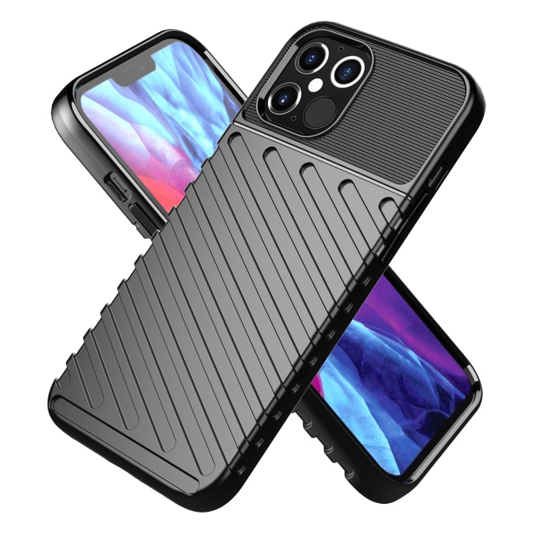 For iPhone 12 Pro Max Thunderbolt Shockproof TPU Soft Case(Blue)