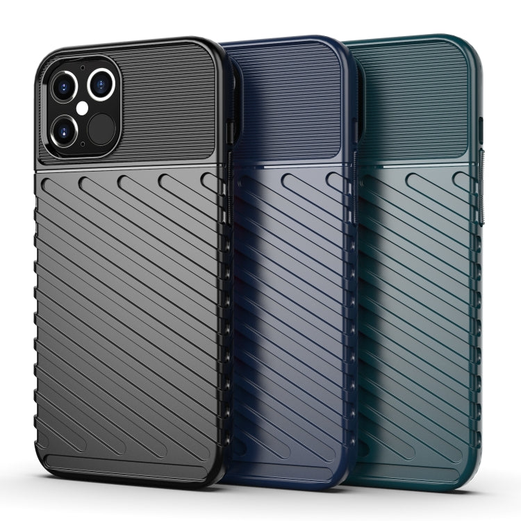For iPhone 12 Pro Max Thunderbolt Shockproof TPU Soft Case(Blue)
