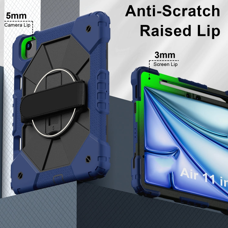 For iPad Air 11 2026 / 2025 / 2024 Contrast Color Robot Silicone Hybrid PC Tablet Case
