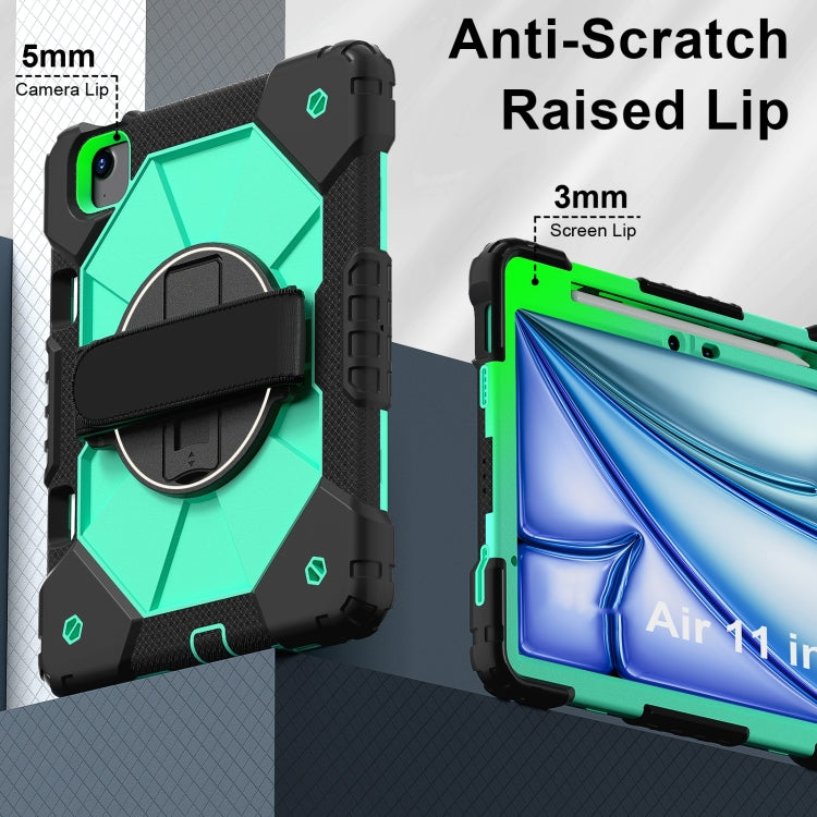 For iPad Air 11 2026 / 2025 / 2024 Contrast Color Robot Silicone Hybrid PC Tablet Case
