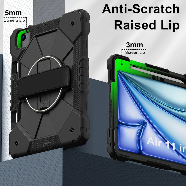 For iPad Air 11 2026 / 2025 / 2024 Contrast Color Robot Silicone Hybrid PC Tablet Case