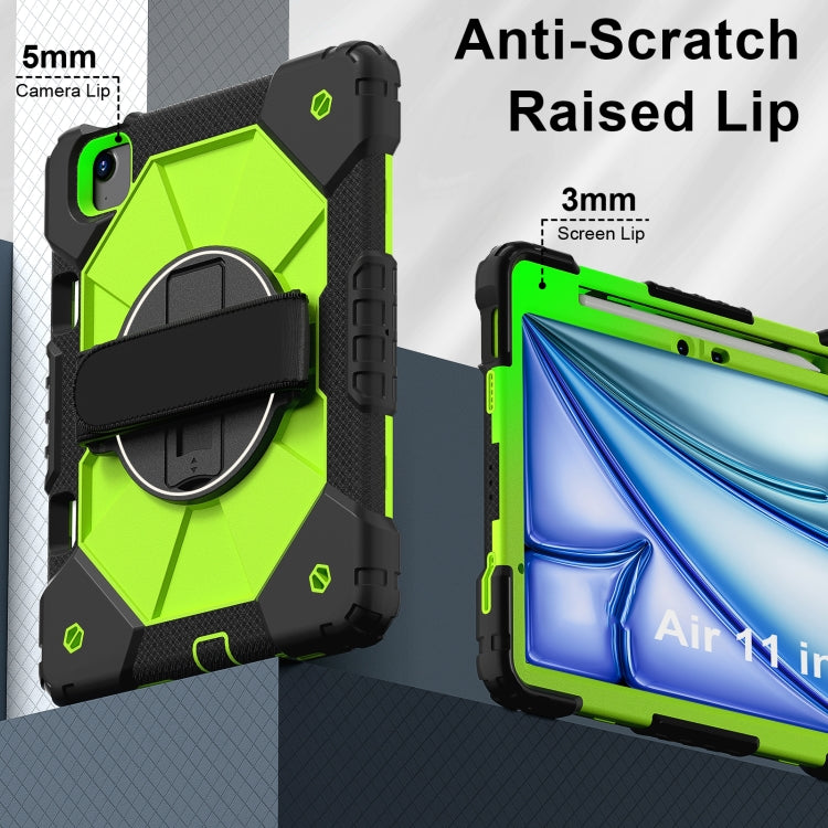 For iPad Air 11 2026 / 2025 / 2024 Contrast Color Robot Silicone Hybrid PC Tablet Case
