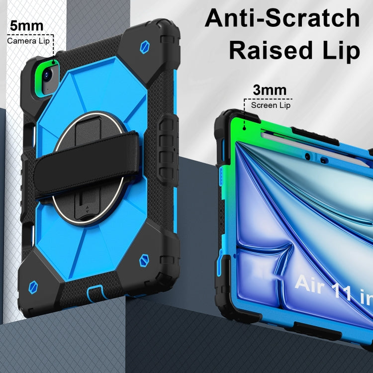 For iPad Air 11 2026 / 2025 / 2024 Contrast Color Robot Silicone Hybrid PC Tablet Case