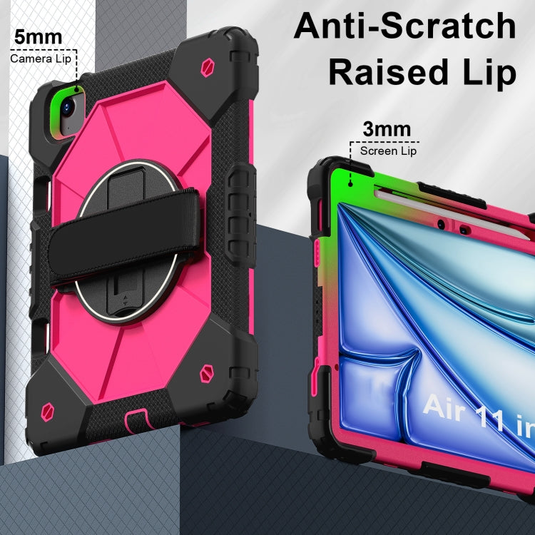 For iPad Air 11 2026 / 2025 / 2024 Contrast Color Robot Silicone Hybrid PC Tablet Case