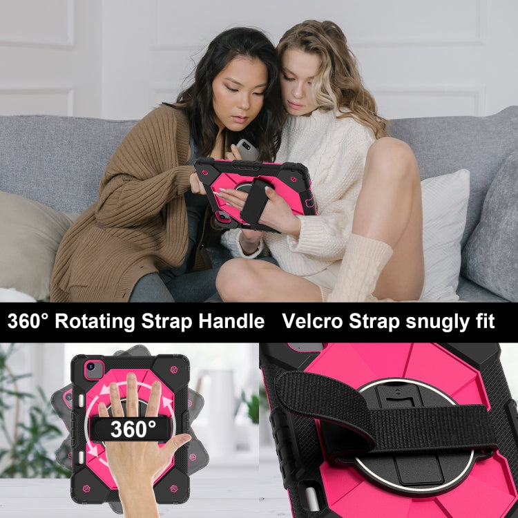 For iPad Air 11 2026 / 2025 / 2024 Contrast Color Robot Silicone Hybrid PC Tablet Case