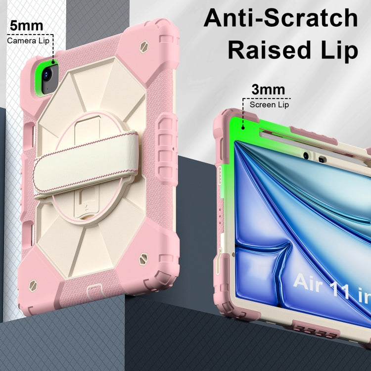 For iPad Air 11 2026 / 2025 / 2024 Contrast Color Robot Silicone Hybrid PC Tablet Case