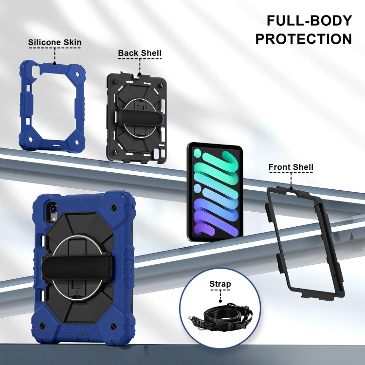 For iPad mini 2024 / mini 6 Contrast Color Robot Silicone Hybrid PC Tablet Case