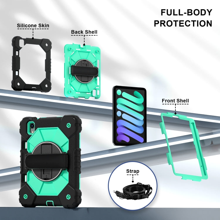 For iPad mini 2024 / mini 6 Contrast Color Robot Silicone Hybrid PC Tablet Case
