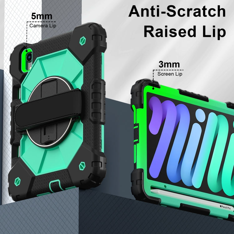 For iPad mini 2024 / mini 6 Contrast Color Robot Silicone Hybrid PC Tablet Case
