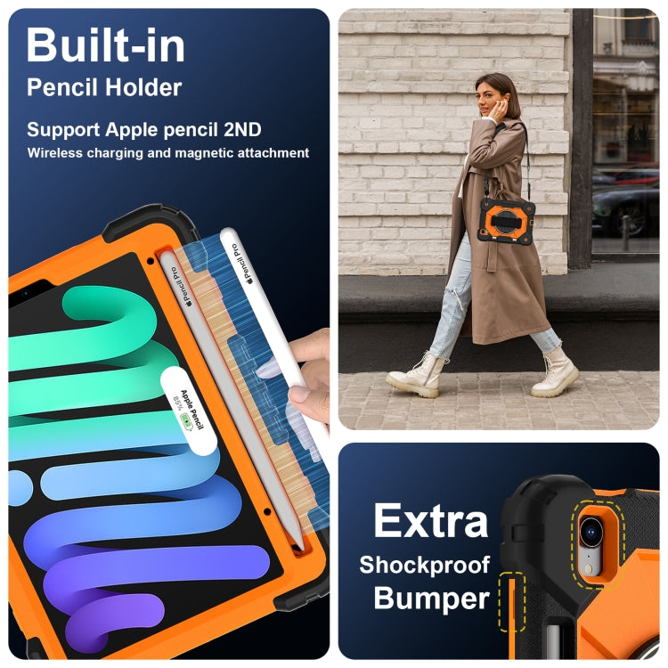 For iPad mini 2024 / mini 6 Contrast Color Robot Silicone Hybrid PC Tablet Case
