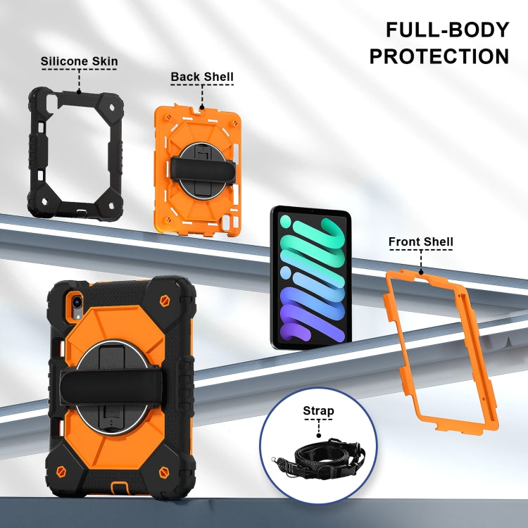 For iPad mini 2024 / mini 6 Contrast Color Robot Silicone Hybrid PC Tablet Case