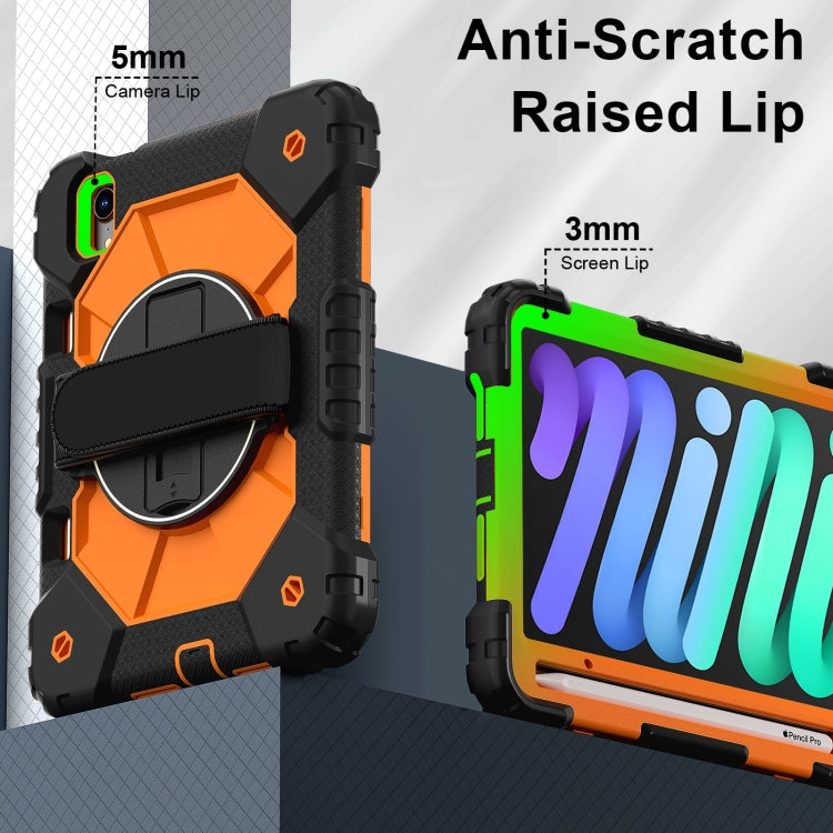 For iPad mini 2024 / mini 6 Contrast Color Robot Silicone Hybrid PC Tablet Case