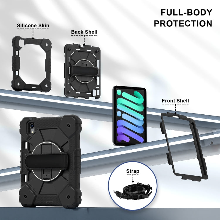 For iPad mini 2024 / mini 6 Contrast Color Robot Silicone Hybrid PC Tablet Case
