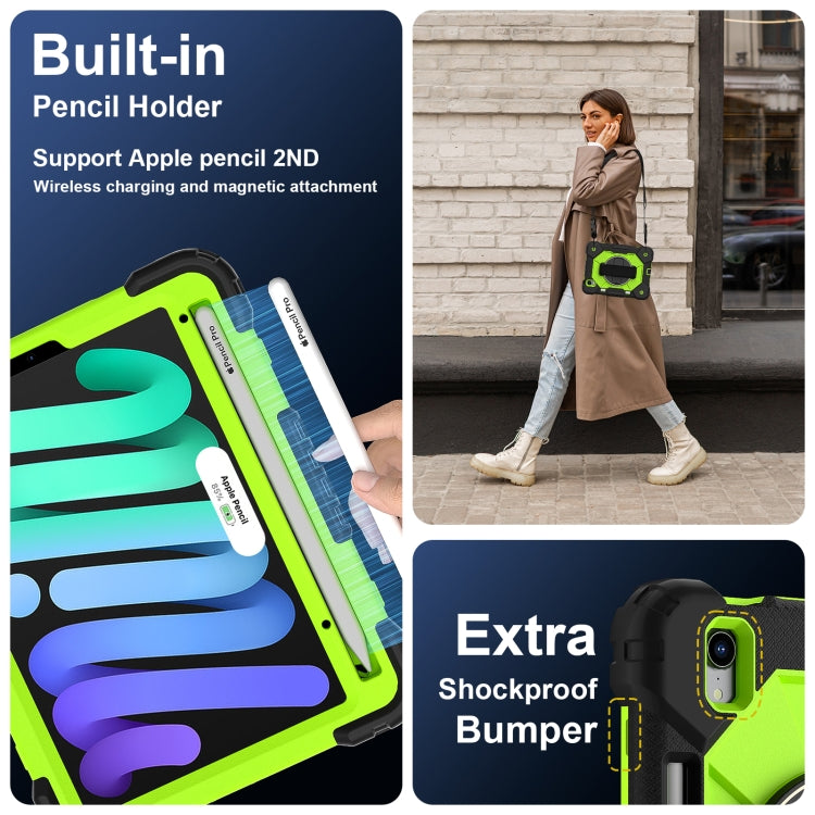 For iPad mini 2024 / mini 6 Contrast Color Robot Silicone Hybrid PC Tablet Case