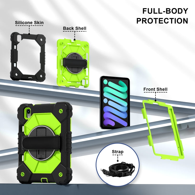 For iPad mini 2024 / mini 6 Contrast Color Robot Silicone Hybrid PC Tablet Case